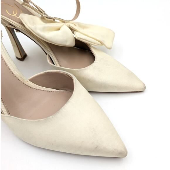 Sam Edelman Cream Heels with Bow Detail - Picture 6 of 14